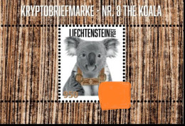 Liechtenstein 2024 NR 8 Koala Orange CRYPTOSTAMP KRYPTOBRIEFMARKE Marsupiaux Arboricoles Nft Paresseux Australien - Variétés