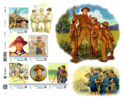 Ukraine 2023, Scouting, Robert Baden-Powell, Sheetlet Of 6v - Ucraina