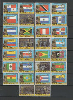Panama 1980 Football Soccer World Cup Set Of 30 With Golden Overprint MNH - 1982 – Espagne
