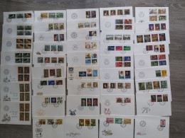 F.D.C. FDC FIRST DAY COVER LARGE BIG LOT LIECHTENSTEIN. FOR STUDY - Lettres & Documents