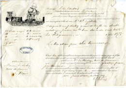 Saint Malo. Connaissement Maritime 1849 - Documents Historiques