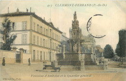 63 - CLERMONT FERRAND -  FONTAINE D'AMBOISE ET LE QUARTIER GENERAL - Clermont Ferrand