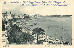 06 - CANNES - VUE GENERALE DE LA PLAGE DE LA CROISETTE - Cannes