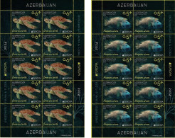 Azerbaijan 2024 CEPT EUROPA EUROPE Underwater Fauna & Flora 2 Full Sheets - Azerbaïdjan