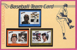 Ag1612 - GRENADA - Postal History - FDC COVER + Stamps On Card - 1988 BASEBALL - Base-Ball