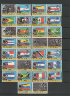 Panama 1980 Football Soccer World Cup Set Of 30 With Silver Overprint MNH - 1982 – Espagne