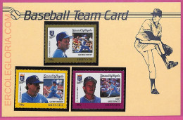 Ag1615 - GRENADA - Postal History - FDC COVER + Stamps On Card - 1988 BASEBALL - Honkbal