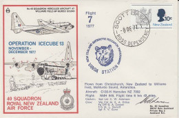 Ross Dependency 1977 Operation Icecube 13 Signature  Ca Scott Base 8 DEC 1977 (RT163) - Storia Postale