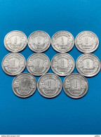 11 Pièces De 1 Franc Morlon / 1944-1944C-1945B-1945C-1946-1946B1947-1948-1958-1958B-1959 / Lot N °50 - 1 Franc