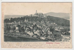 39093807 - Koenigstein Im Taunus, Reliefkarte. Gesamtansicht Gelaufen, 1899. Leicht Stockfleckig, Sonst Gut Erhalten - Königstein