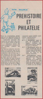 Préhistoire Et Philatélie. Tintin Philatélie. Timbres Du Congo. 1970. - Historical Documents