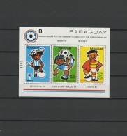 Paraguay 1980 Football Soccer World Cup S/s With "B" Number MNH - 1982 – Espagne
