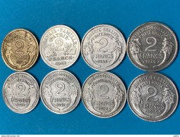 8 Pièces De 2 Francs / France / 1939-1943-1944-1946-1946-1947-1958-1959 /lot N °54 - 2 Francs