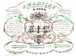 DE 1892 - Carte Porcelaine De J. Martiny, Mecanicien, Tourneur, Gand, Imp Gyselynck, Sc F. Gk. - Otros & Sin Clasificación