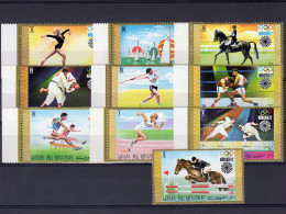 Umm Al Qiwain 1971, Olympic Games In Munich, Judo, Shipping, Boxing, Horse Race, Fence, 10val - Umm Al-Qiwain