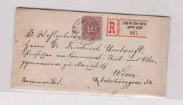 CROATIA.HUNGARY ZAGREB 1892 Nice Registered Cover To Wien Austria - Kroatien