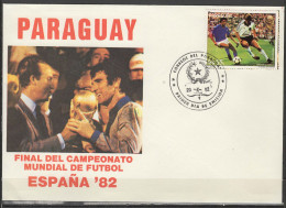 Paraguay 1982 Football Soccer World Cup Stamp On FDC - 1982 – Spain