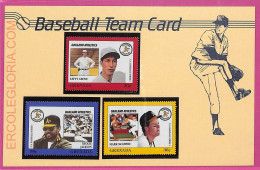 Ag1623 - GRENADA - Postal History - FDC COVER + Stamps On Card - 1988 BASEBALL - Honkbal