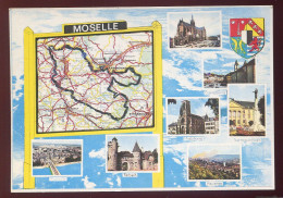 CPM Neuve 57 MOSELLE Multi Vues + Carte Du Département - Other & Unclassified