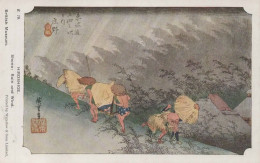 CPA HIROSHIGE - Illustration JAPON - N° B19 - Shono : Rain And Wind - Other & Unclassified