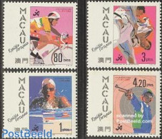 Macao 1990 Asian Games 4v, Mint NH, Sport - Cycling - Judo - Shooting Sports - Sport (other And Mixed) - Swimming - Nuovi