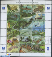 Micronesia 1993 People & Nature 18v M/s, Mint NH, History - Nature - Performance Art - Transport - Various - Animals (.. - Fishes