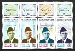 PAKISTAN. N°407-14 De 1976. Muhammad Ali Jinnah. - Pakistán