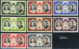 Monaco 1956 Royal Wedding 8v, Mint NH, History - Kings & Queens (Royalty) - Unused Stamps