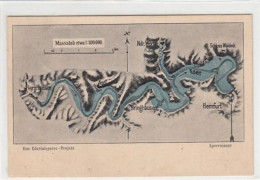 39088207 - Edertalsperre - Projekt, Sperrmauer. Massstab Etwa 1:100 000 Gelaufen, 1905. Leichter Stempeldurchdruck, Son - Altri & Non Classificati