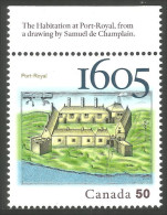 Canada Champlain Port Royal Settlement Habitation MNH ** Neuf SC (c21-15lh) - Unused Stamps