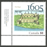 Canada Champlain Port Royal Settlement Habitation MNH ** Neuf SC (c21-15ll) - Neufs