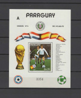 Paraguay 1982 Football Soccer World Cup S/s With "A" Number MNH - 1982 – Espagne