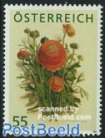 Austria 2008 Flowers 1v, J Schimany Painting 1v, Mint NH, Nature - Flowers & Plants - Ungebraucht