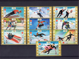 Umm Al Qiwain 1972, Olympic Games In Sapporo, Skiing, Ice Hockey, Skating, 10val - Jet Ski