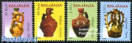 Romania 2006 Definitives, Creamics 4v, Mint NH, Art - Art & Antique Objects - Ceramics - Ongebruikt