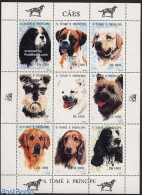 Sao Tome/Principe 1995 Dogs 9v M/s, Mint NH, Nature - Sao Tome And Principe