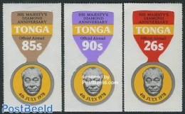 Tonga 1978 King Birthday 3v, Mint NH, History - Kings & Queens (Royalty) - Königshäuser, Adel