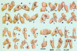 Das Alphabet In Zeichensprache ; Rumänische AK - Sonstige & Ohne Zuordnung