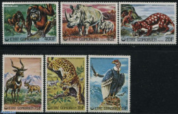 Comoros 1976 Endangered Animals 6v, Mint NH, Nature - Animals (others & Mixed) - Birds - Birds Of Prey - Cat Family - .. - Komoren (1975-...)