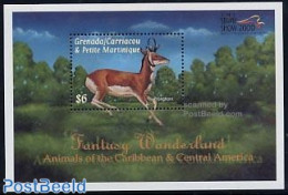 Grenada Grenadines 2000 Stamp Show S/s, Pronghorn, Mint NH, Nature - Animals (others & Mixed) - Grenade (1974-...)