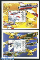 Ghana 1998 80 Years R.A.F. 2 S/s, Mint NH, Nature - Transport - Birds Of Prey - Aircraft & Aviation - Airplanes