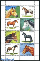 Guyana 1992 Horses 8v M/s, Mint NH, Nature - Horses - Guiana (1966-...)