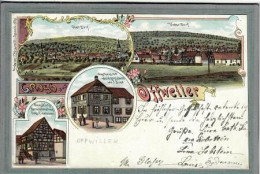 CPA (67) OFFWEILER - OFFWILLER - Carte Gruss-Lithgraphique-Multivues - Restaurant Au - 1899 - Sonstige & Ohne Zuordnung