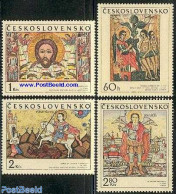 Czechoslovkia 1970 Icons 4v, Mint NH, Religion - Religion - Art - Paintings - Altri & Non Classificati