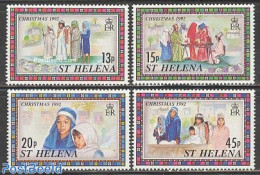 Saint Helena 1992 Christmas 4v, Mint NH, Religion - Christmas - Navidad