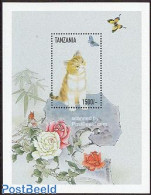 Tanzania 1999 Cat & Butterfly S/s, Mint NH, Nature - Butterflies - Cats - Tanzanie (1964-...)