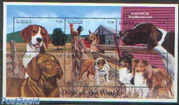 Saint Vincent 1998 Dogs 6v M/s, Mint NH, Nature - Dogs - Poultry - St.Vincent (1979-...)