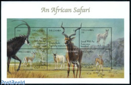 Gambia 2000 Antelopes 6v M/s, Mint NH, Nature - Animals (others & Mixed) - Gambia (...-1964)