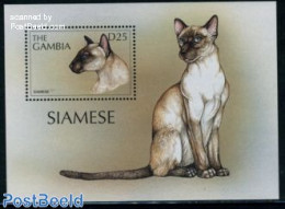 Gambia 1997 Siamese S/s, Mint NH, Nature - Cats - Gambie (...-1964)
