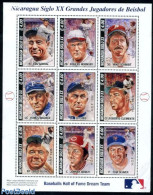 Nicaragua 1996 Baseball Players 9v M/s, Mint NH, Sport - Baseball - Sport (other And Mixed) - Béisbol